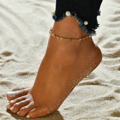 Summer Barefoot chain Beach Anklets Hollow Out Water Droplet Shape Multi-storey Foot Fashion Jewelry