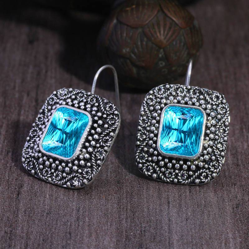 Vintage Zircon Dangle Earrings for Women