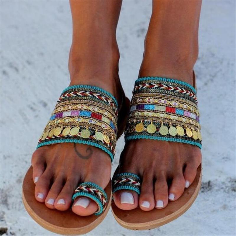 Summer Coin Beach Women Slippers Flip Flops Sandals