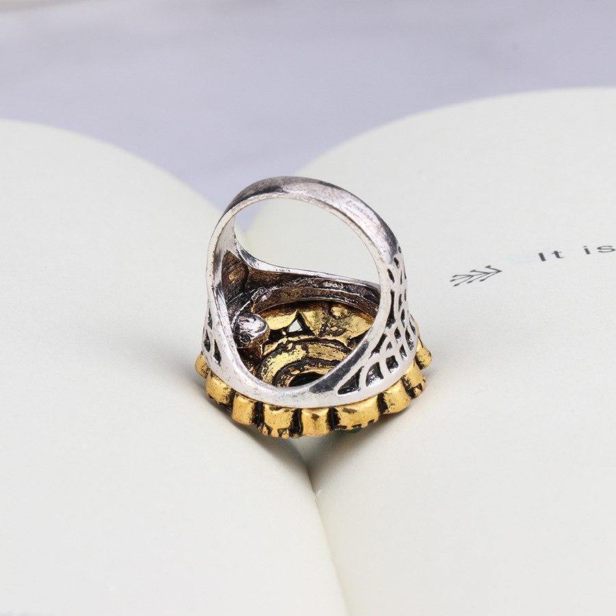 Unique Vintage Wedding Turkey Crystal Jewelry Rhinestone Ring - hiblings