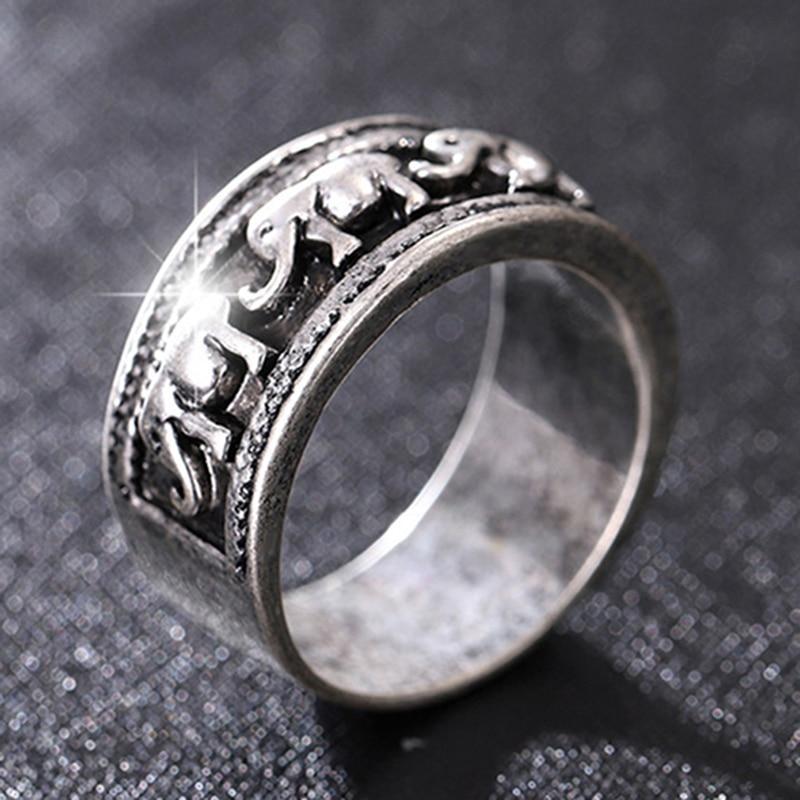 Ethnic Style Classic Elephant Pattern Fashion Ring