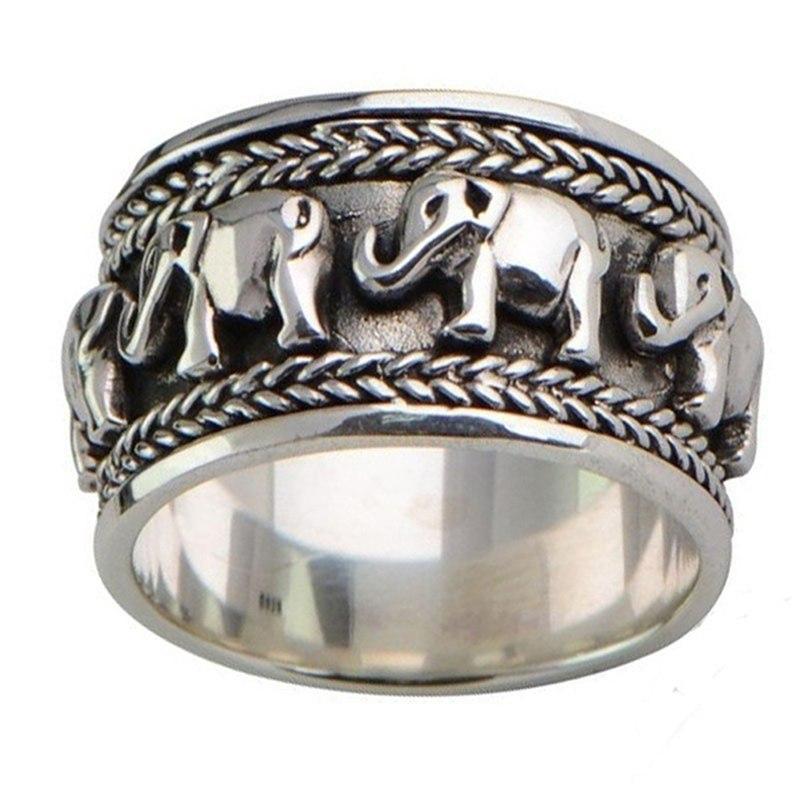 Ethnic Style Classic Elephant Pattern Fashion Ring