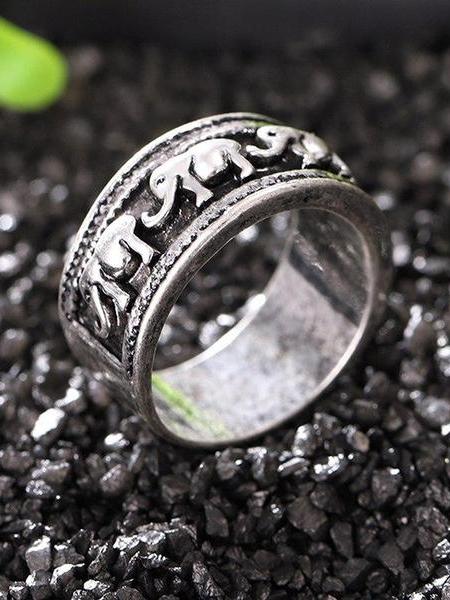 Ethnic Style Classic Elephant Pattern Fashion Ring