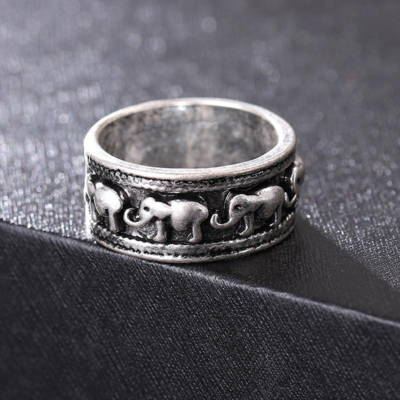 Ethnic Style Classic Elephant Pattern Fashion Ring