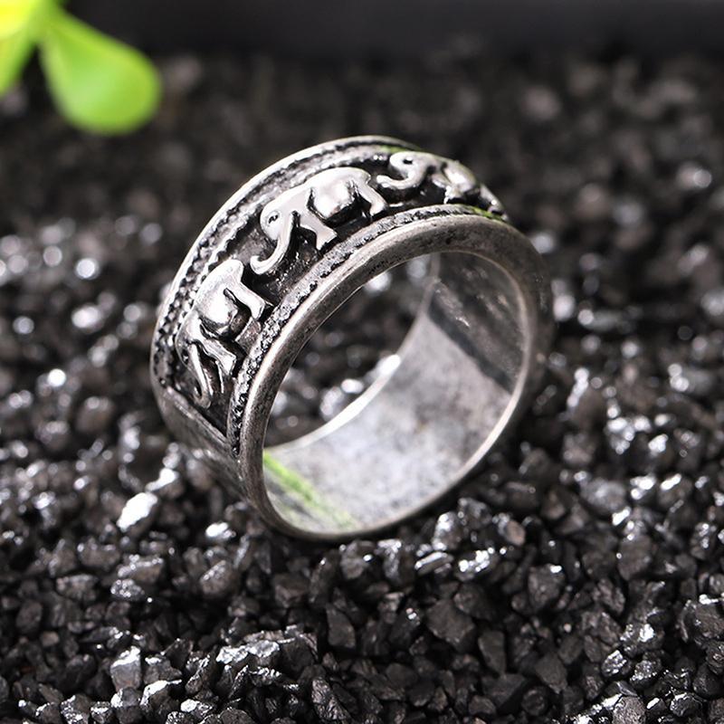 Ethnic Style Classic Elephant Pattern Fashion Ring