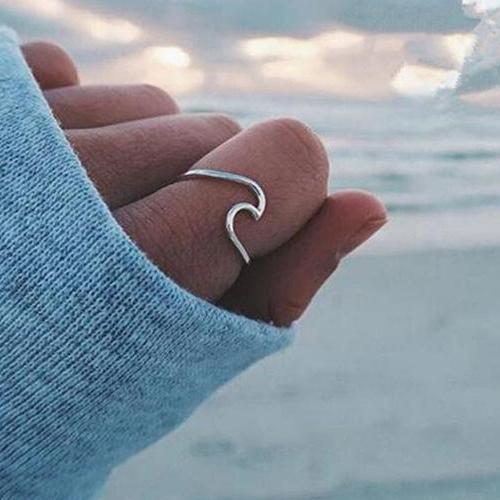 Simple Metal Cross Border Slender Shape Tail Ring