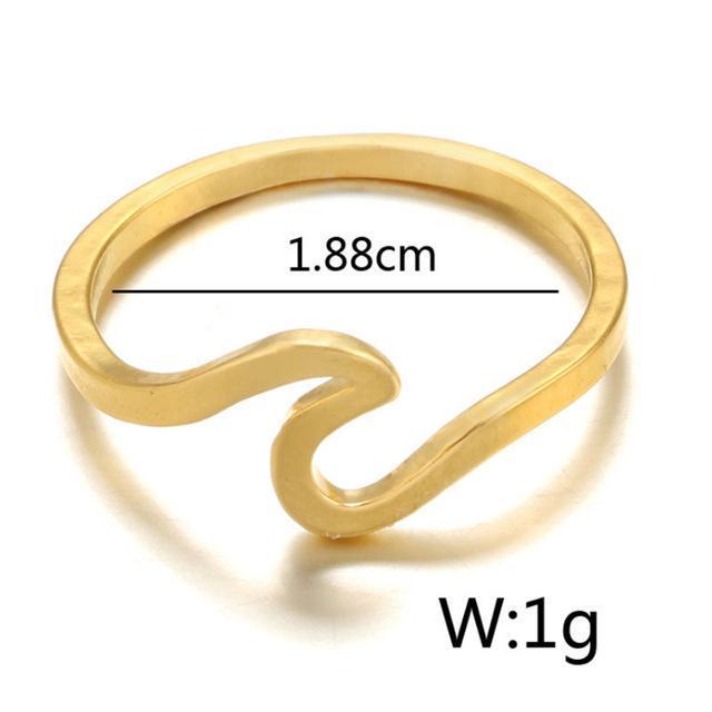 Simple Metal Cross Border Slender Shape Tail Ring