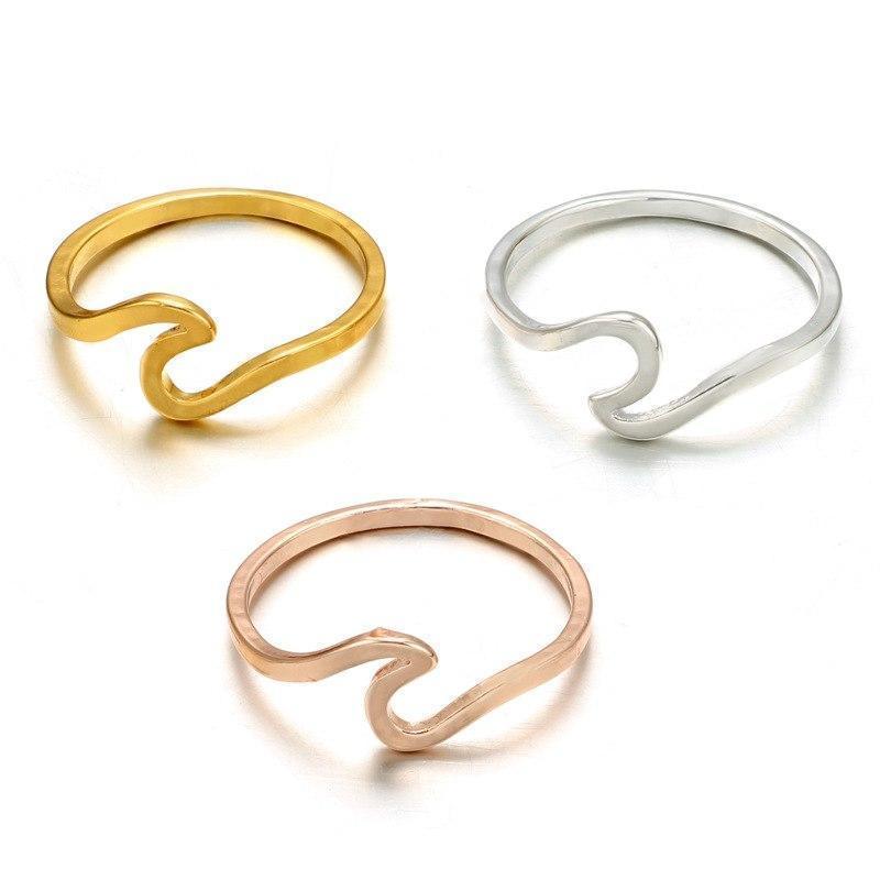 Simple Metal Cross Border Slender Shape Tail Ring