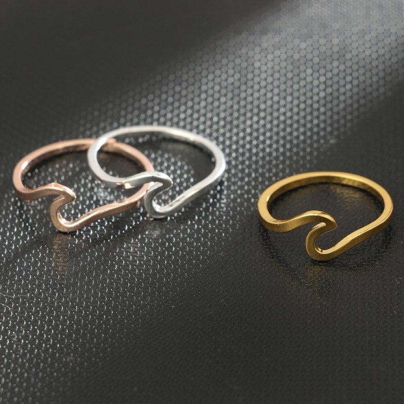 Simple Metal Cross Border Slender Shape Tail Ring