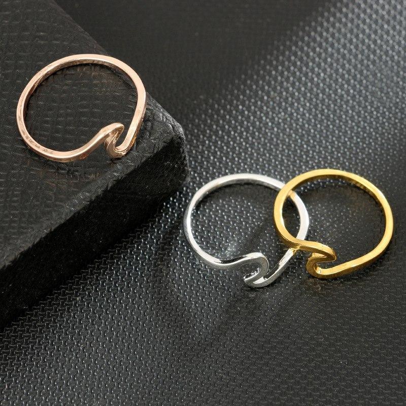 Simple Metal Cross Border Slender Shape Tail Ring