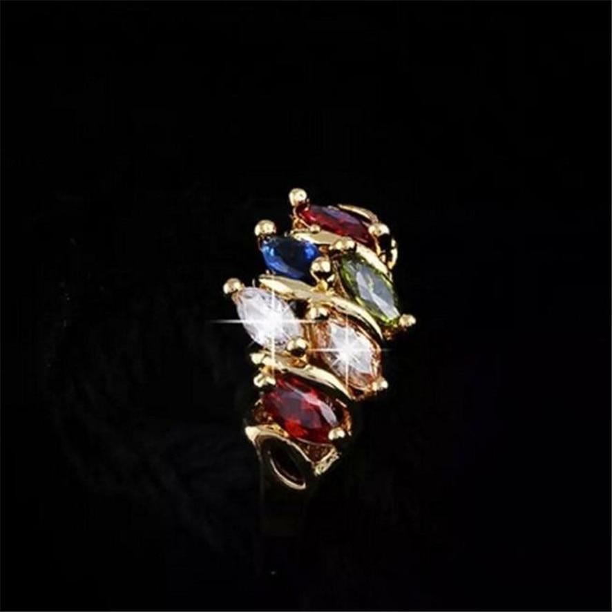 Colorful Zircon Crystal party Rings