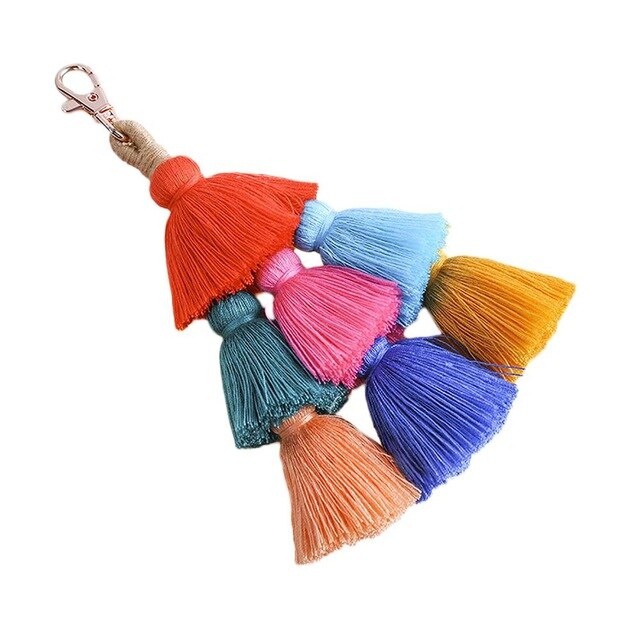 Bohemian Handmade Tassel Keychain Hanging Decor Pendant