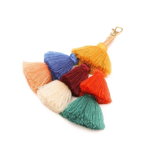 Bohemian Handmade Tassel Keychain Hanging Decor Pendant