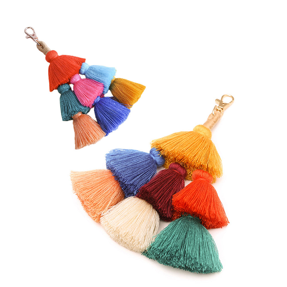 Bohemian Handmade Tassel Keychain Hanging Decor Pendant