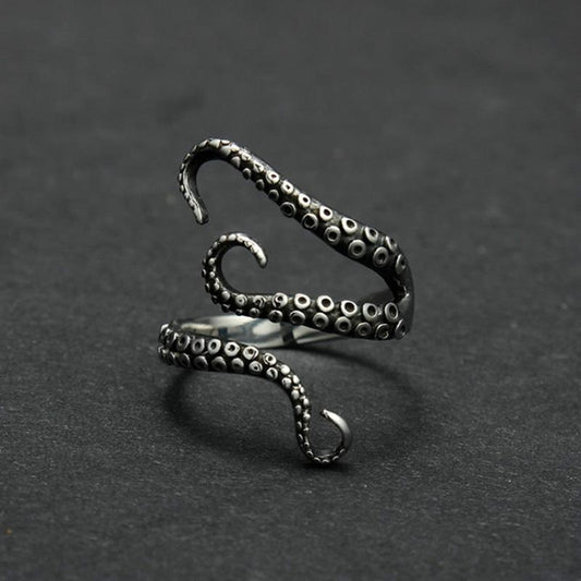 Adjustable Punk Octopus Catch Ring Opening Rings