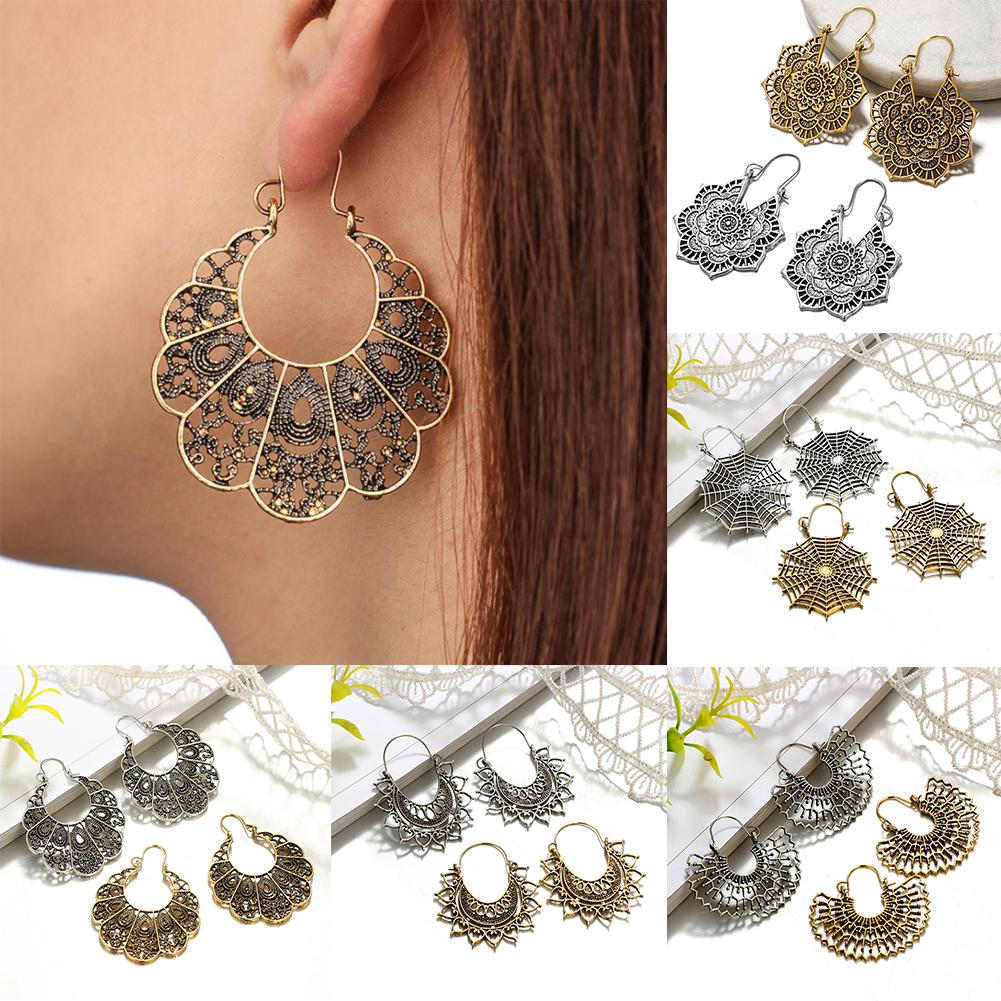 Bohemia jewelry Basket buckle earring-1