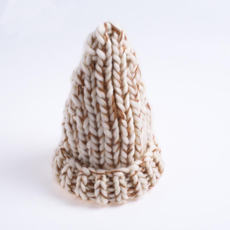 Winter Mixed Color Spire Thicken Knit Hat Bonnet